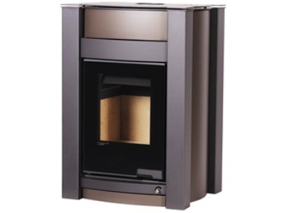 HS Flamingo KALMAR 11/7 hnědá - teplovodní krbová kamna s 7 kW výměníkem