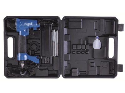 Scheppach 2 v 1 pneumatická sponkovačka/hřebíčkovačka