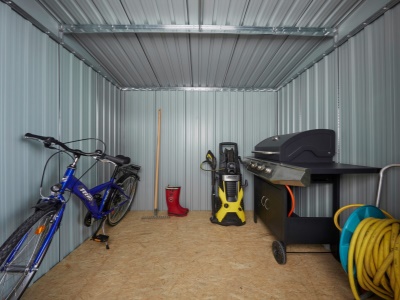Riwall PRO RMSP 9x8 Anthracite LUX - zahradní domek kovový 2,4 x 2,8 m s pultovou střechou antracit