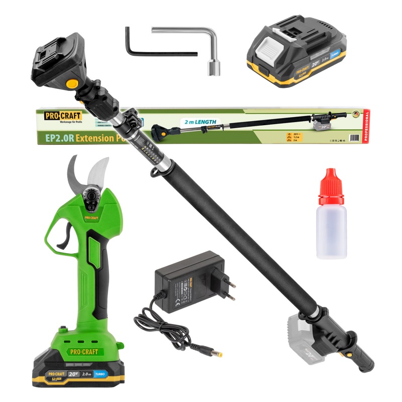 Sada aku nůžky na větve ES32Li a prodlužovací nástavec EP2.0R