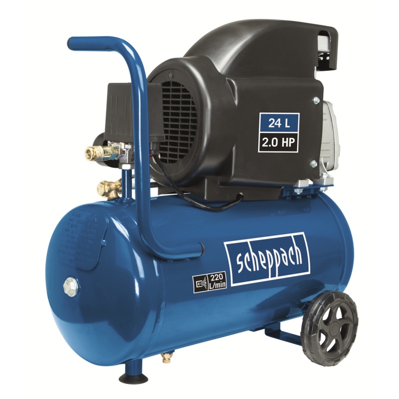 Scheppach HC 26 - olejový kompresor 8 bar se vzdušníkem 24 l