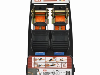 KRTH40806 - Upínací popruh ráčnový s háky 225kg / 4,5m (sada 2ks) HIGH QUALITY