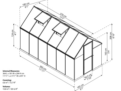 Palram - Canopia Multiline 6x12 - polykarbonátový skleník