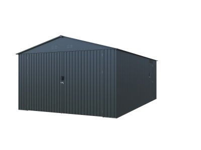 Riwall PRO RMCG 20x13 Anthracite - kovová garáž 3,8 x 6 m se sedlovou střechou Antracit
