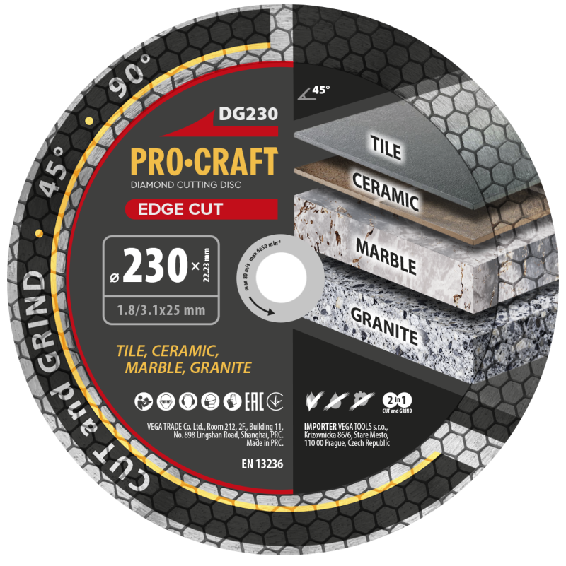Diamantový kotouč Edge Cut Procraft DG230