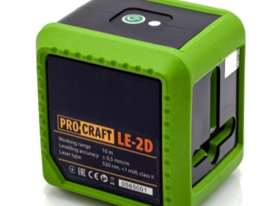 Laser zelený liniový, křížový samonivelační Procraft LE-2D