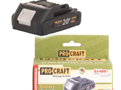 Baterie akumulátorová 20V Li-ion, 2000mAh Procraft 20/2A