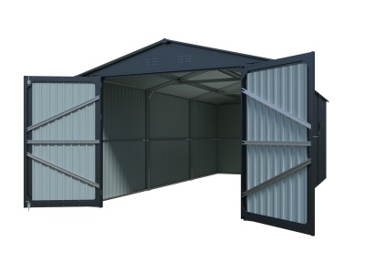 Riwall PRO RMCG 20x10 Anthracite - kovová garáž 3 x 6 m se sedlovou střechou Antracit