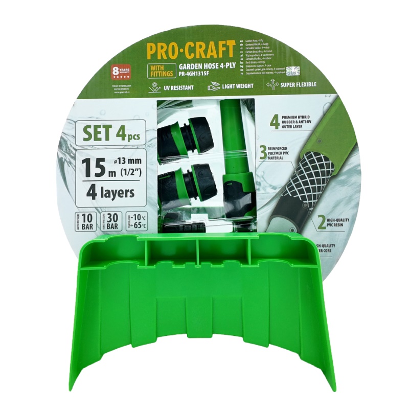Zelená zahradní hadice Procraft PR-4GH1315F