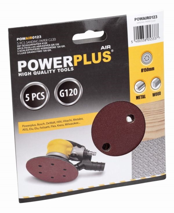 POWAIR0123 - 5x brusný disk prům.150 G120