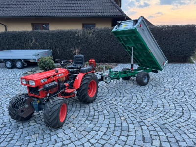 Hydraulicky sklopný vozík za malotraktor HT15