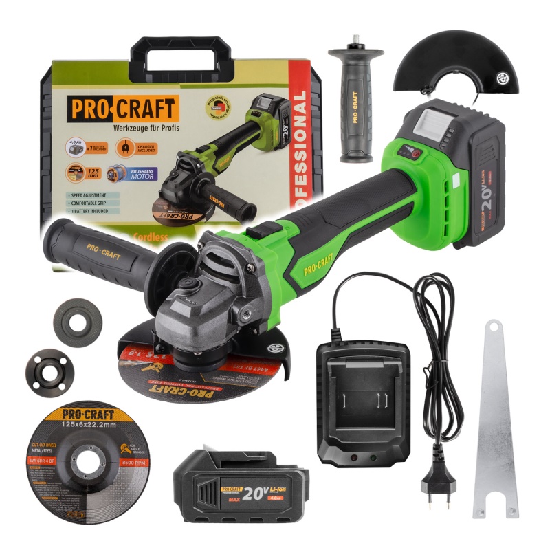 Aku úhlová bruska Procraft PGA22