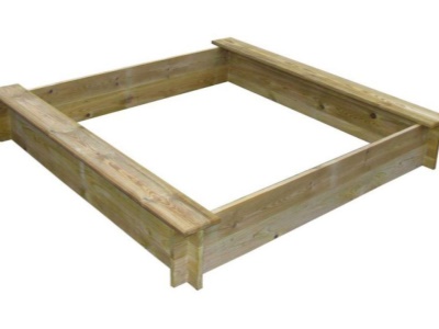 Pískoviště dřevěné čtyřhranné se dvěma sedátky