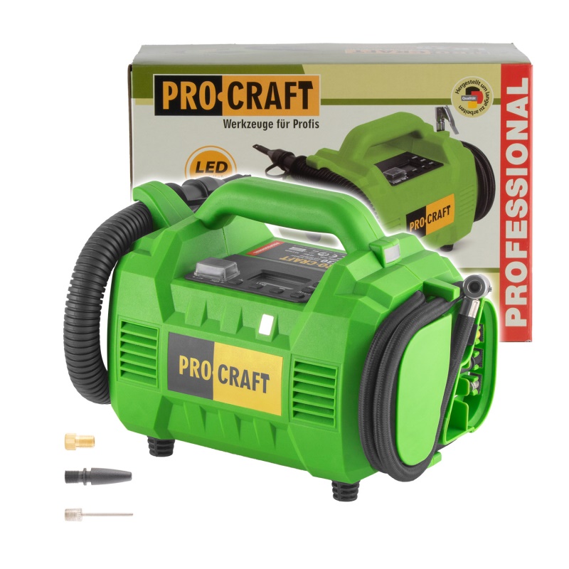 Aku kompresor LK30 Procraft s kombinací nafukování hubicí (bez baterie a nabíječky)