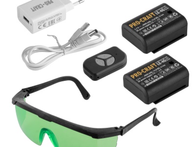 Laser zelený liniový, křížový samonivelační Procraft LE-4G