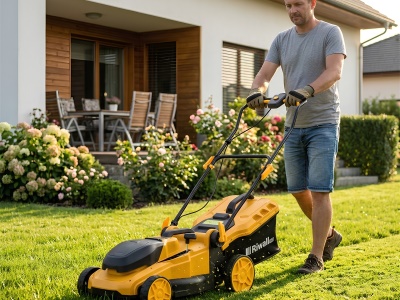 Riwall PRO RALM 4020i SET - akumulátorová sekačka 2 x 20 V + 2x 4 Ah baterie + duální rychlonabíječka 4,5 A