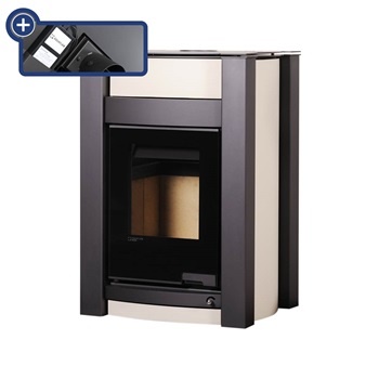 HS Flamingo KALMAR 11/5 krém ER - teplovodní krbová kamna s 5 kW výměníkem a el. regulací