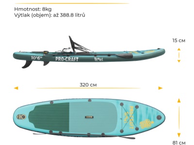 Paddleboard SET Procraft Travel SUP320