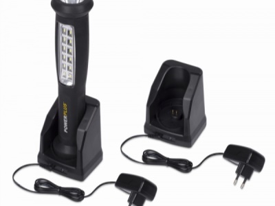 POWLI422 - LED ruční svítilna (baterka) 3W  plus  6W pogumovaná