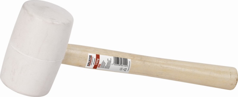 KRT904004 - Gumová palice bílá 450g - Dřevěná násada