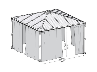 Palram - Canopia Závěsy pro Palermo 3000/3600