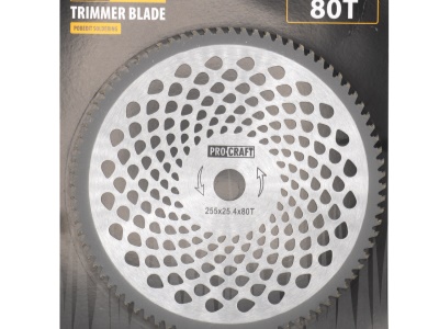 Nůž křovinořezu (kotouč) (D255*25.4) 60T karbid wolframu PROCRAFT