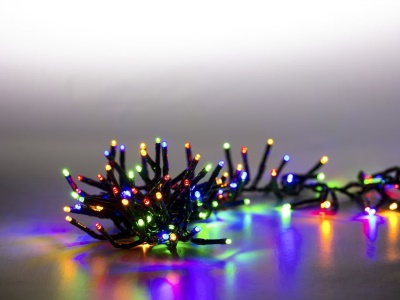Řetěz světelný 400 LED dvojitý 4 m - barevná