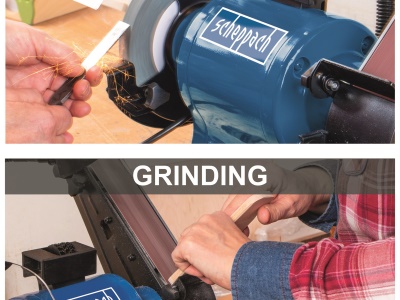 Scheppach BGS 700 - kombinovaná kotoučová a pásová bruska