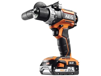 AEG BS 18C BL LI-202C - 18V kompaktní  bezuhlíková vrtačka/šroubovák, 2 x 2,0 Ah PRO Li-Ion aku, nabíječka, kufr