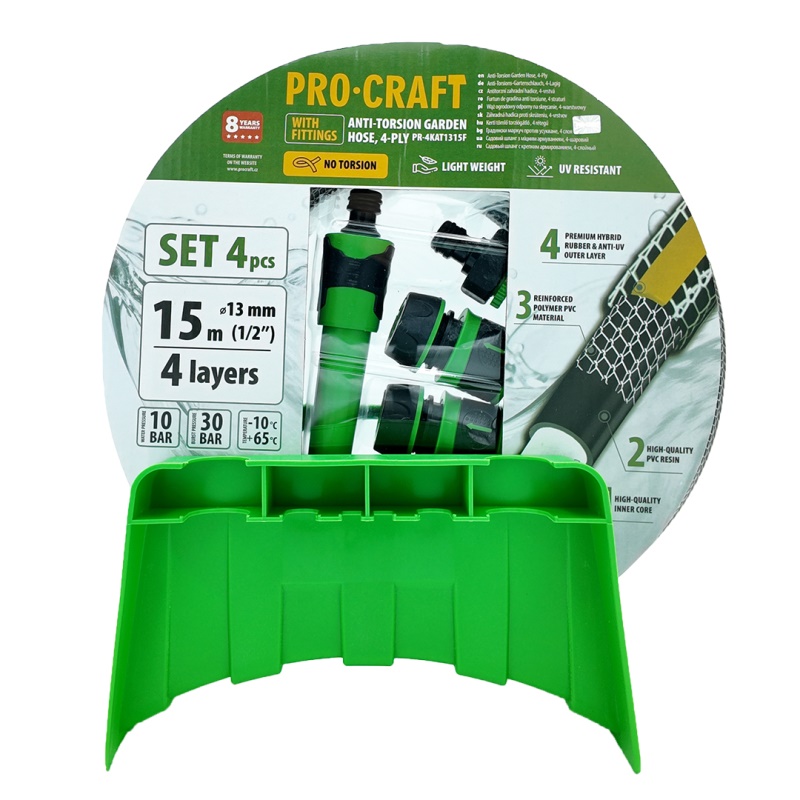 Černo-žlutá zahradní hadice Procraft PR-4KAT1315F