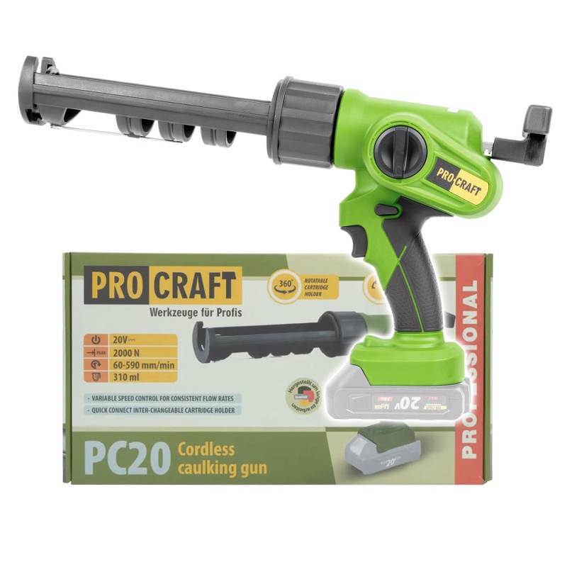 Aku vytlačovací pistole Procraft PC20bb (bez baterie a nabíječky)