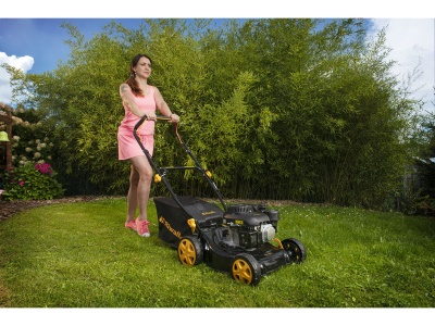 Riwall PRO RPM 4234 P - Travní sekačka 2 v 1 s benzinovým motorem bez pojezdu