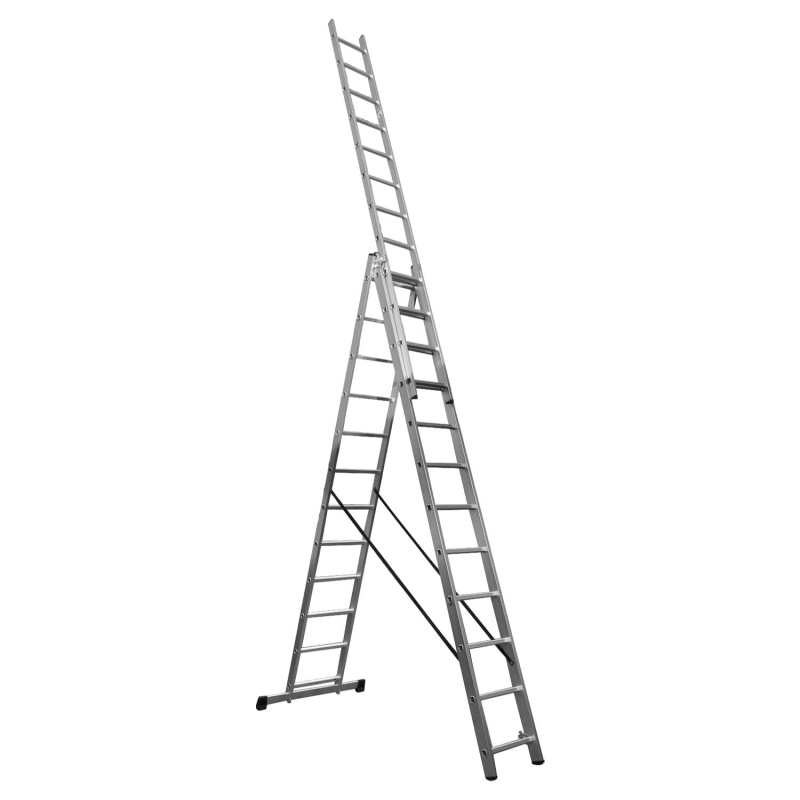 Žebřík hliníkový třídílný 3x12 Procraft PLA3.788