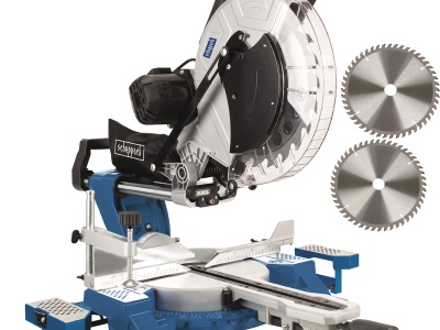 Scheppach HM 140 L - pokosová pila s potahem, laserem a oboustranným nastavením náklonu