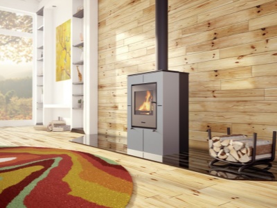 HS Flamingo Evenes šedá - krbová kamna