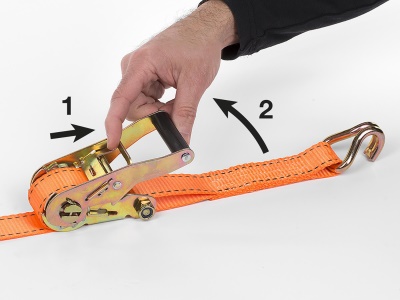 KRTH40808 - Upínací popruh ráčnový s háky 1000kg / 4,6m HIGH QUALITY