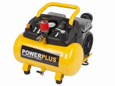 POWX1724S - Kompresor SILENT 550W 6L  plus 10ks přísl. Bezolejový