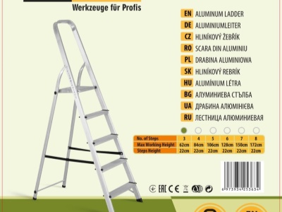 Schůdky hliníkové jednostranné 3st. Procraft  PLA2.62