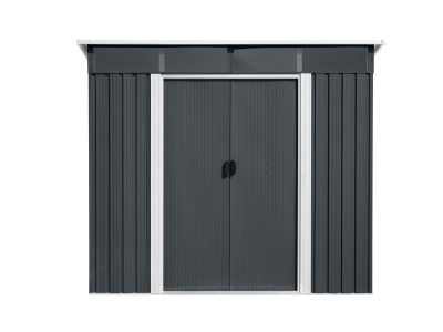 Riwall PRO RMSP 9x8 Anthracite LUX - zahradní domek kovový 2,4 x 2,8 m s pultovou střechou antracit