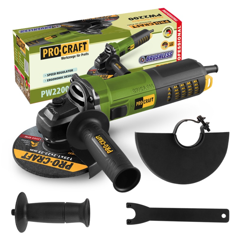 Bruska úhlová Procraft PW2200, 125mm