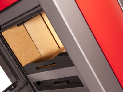 HS Flamingo Amos červená - krbová kamna