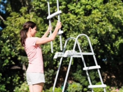 Schůdky k bazénům výška 0,91/1,07 m - bezpečnostní