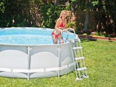 Schůdky k bazénům výška 0,91/1,07 m - bezpečnostní