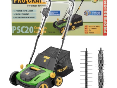 Akumulátorový vertikutátor Procraft PSC20 (bez baterie a nabíječky)