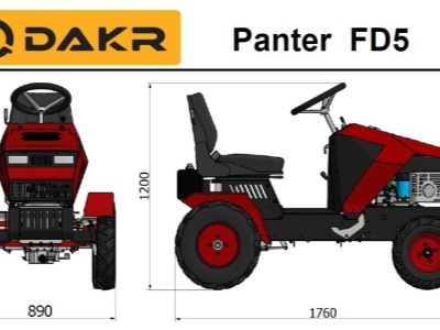 Panter FD-5 + Obraceč a shrabovač OP 114