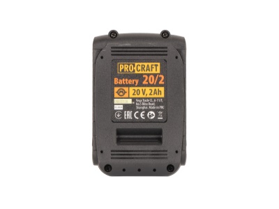 Baterie akumulátorová 20V Li-ion, 2000mAh Procraft 20/2A