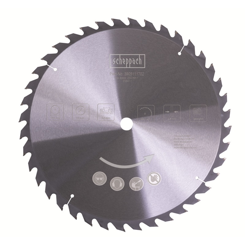 Scheppach Pilový kotouč TCT (500 x 30 x 3,6 mm, 40 Z) - pro HS 510 / HS 550