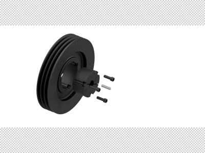 Setrvačník 40kg, pro 3 řemeny 17mm (s krytem)