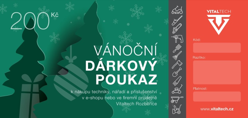 Dárkový poukaz Vitaltech 200 Kč