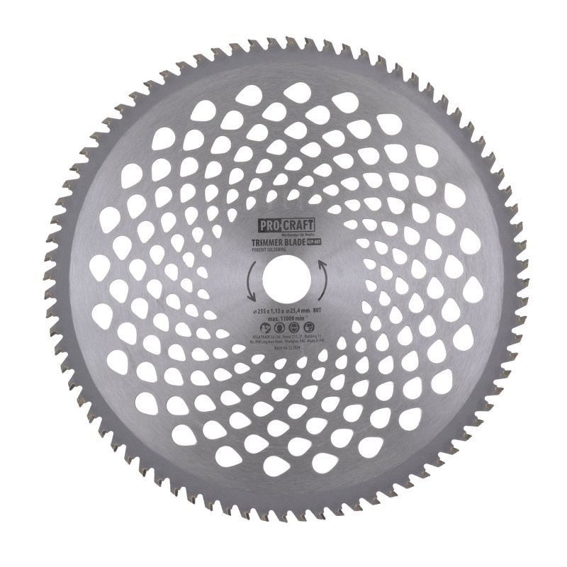 Nůž křovinořezu (kotouč) (D255*25.4)  80T PROCRAFT